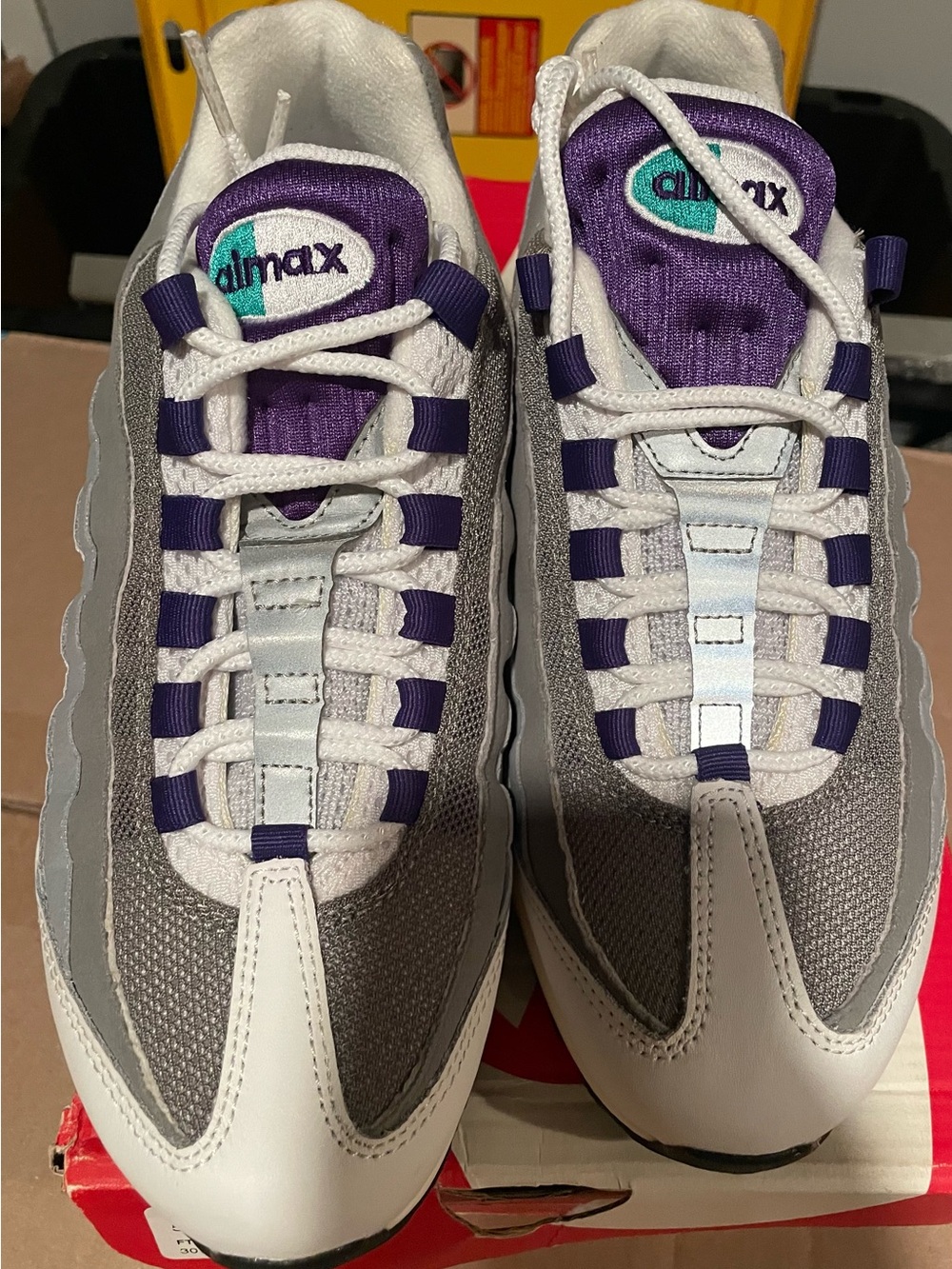 Nike Air Max Women’s Athletic Shoes in White, Gray, Purple, Teal